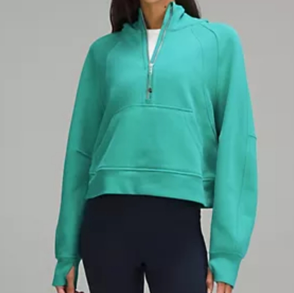 lululemon athletica Tops Nwt Lululemon Scuba Half Zip Hoodie Poshmark